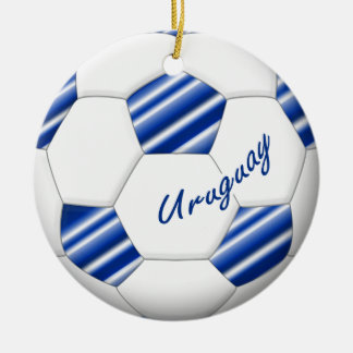 Ornamento De Cerâmica Balón de FÚTBOL URUGUAY equipo nacional 2014