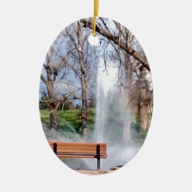 Ornamento De Cerâmica Banco de parque (Frente)