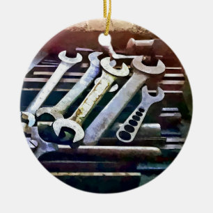 Ornamento De Cerâmica Banco de trabalho na oficina de construção