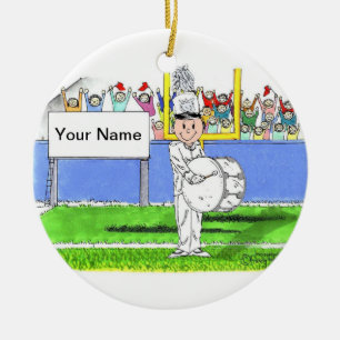 Ornamento De Cerâmica Banda, bombo - homem