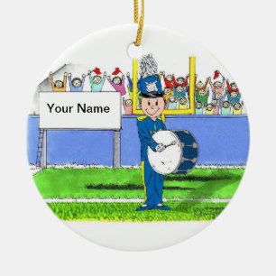 Ornamento De Cerâmica Banda, bombo - homem