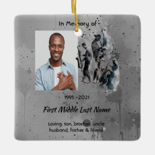 Ornamento De Cerâmica Banda de Jazz de Lembrança Cristã Memorial