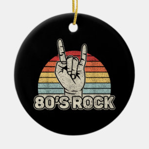 Ornamento De Cerâmica Banda de Rock Vintage Retro dos Anos 80