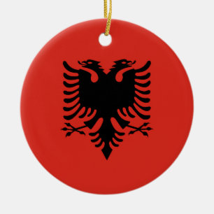 Ornamento De Cerâmica Bandeira albanesa