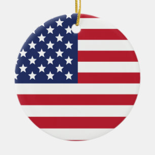 Ornamento De Cerâmica bandeira americana