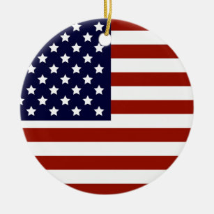 Ornamento De Cerâmica Bandeira americana