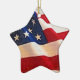 Ornamento De Cerâmica Bandeira americana da glória velha da bandeira dos (Lateral)