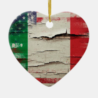 Ornamento De Cerâmica Bandeira americana italiana da pintura | do