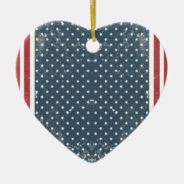 Ornamento De Cerâmica bandeira americana vertical