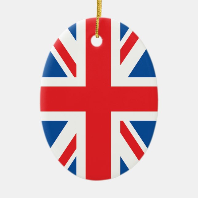 Ornamento De Cerâmica Bandeira britânica (Frente)