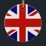 Ornamento De Cerâmica bandeira britânica<br><div class="desc">britânico,  bandeira,  "bandeira britânica",  "jack sindical",  união,  jack,  inglês,  inglês,  "reino unido",  "uk",  "uk",  "english flag",  "england flag",  "united kingdom flag",  "excelente britain",  "britain",  flagain,  país,  ilhas,  azul,  vermelho,  branco,  cruz,  irlanda,  cotland,  wales, </div>