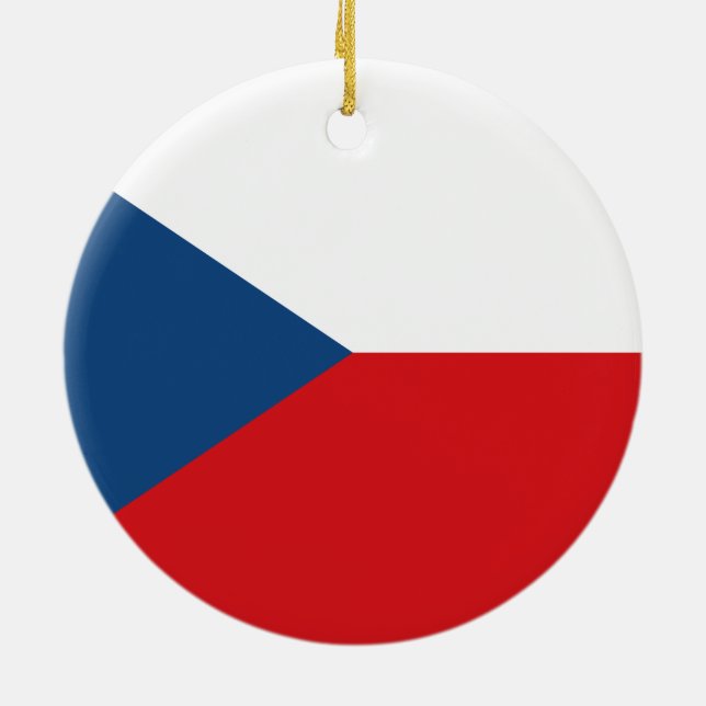 Ornamento De Cerâmica Bandeira Checa (Traseira)
