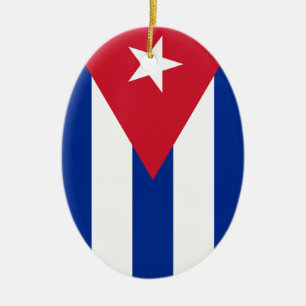 Ornamento De Cerâmica Bandeira Cuba
