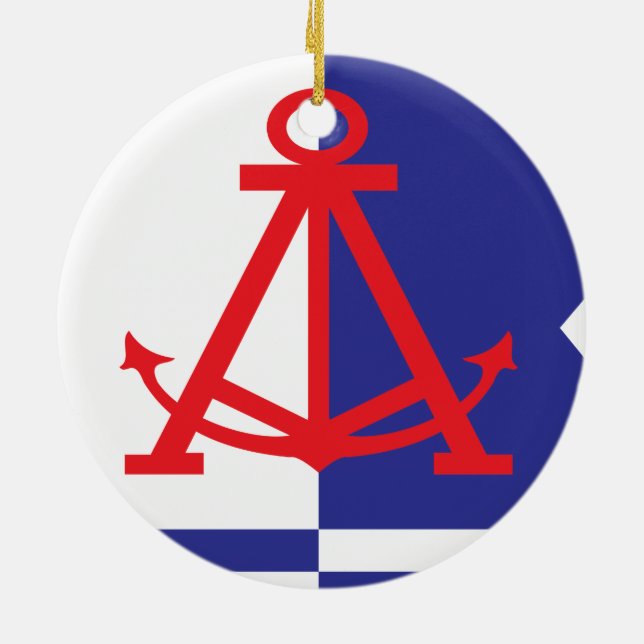 Ornamento De Cerâmica bandeira da Alameda (Traseira)