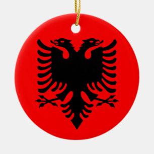 Ornamento De Cerâmica Bandeira da Albânia
