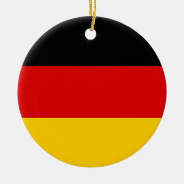 Ornamento De Cerâmica Bandeira da Alemanha (Frente)