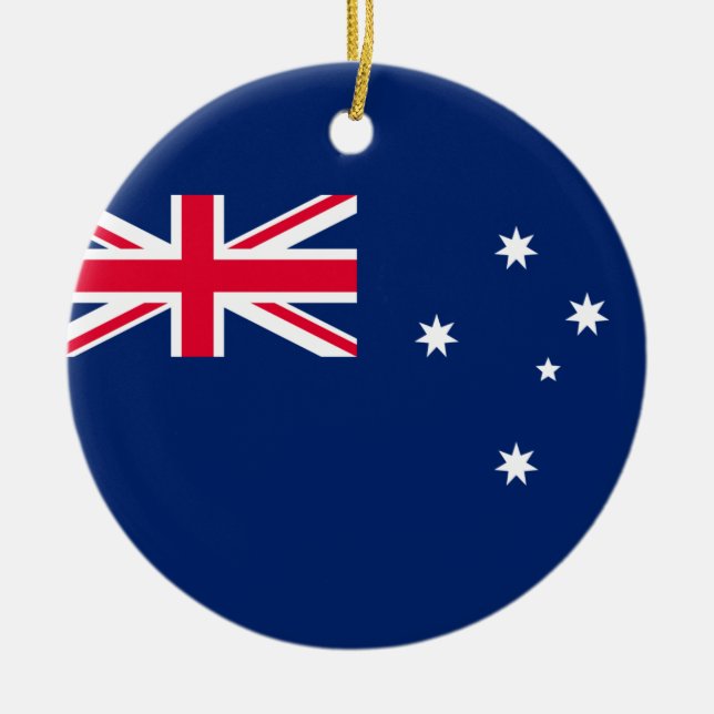 Ornamento De Cerâmica Bandeira da Austrália (Frente)