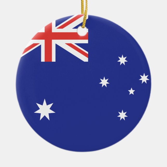 Ornamento De Cerâmica Bandeira da Austrália (Frente)