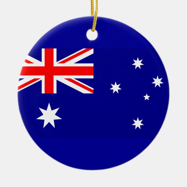 Ornamento De Cerâmica Bandeira da Austrália (Frente)