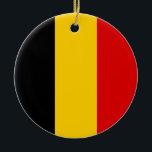 Ornamento De Cerâmica Bandeira da Bélgica<br><div class="desc">Um presente ideal para todos aqueles que são patrióticos do seu país!</div>
