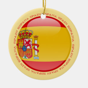 Ornamento De Cerâmica Bandeira da bolha da espanha