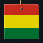 Ornamento De Cerâmica Bandeira da Bolívia (Bolívia)<br><div class="desc">Produtos de Sinalizador Mundial Personalizáveis - Sinta-se livre para adicionar seu próprio texto.</div>