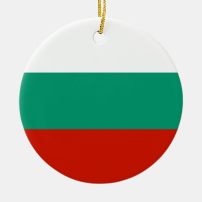 Ornamento De Cerâmica Bandeira da Bulgária (Frente)