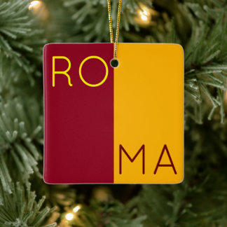 Ornamento De Cerâmica Bandeira da cidade de Roma, Itália