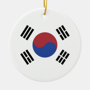Ornamento De Cerâmica Bandeira da Coreia do Sul