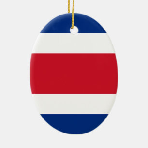 Ornamento De Cerâmica Bandeira da Costa Rica