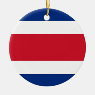 Ornamento De Cerâmica bandeira da Costa Rica