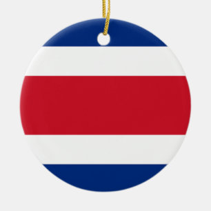 Ornamento De Cerâmica Bandeira da Costa Rica