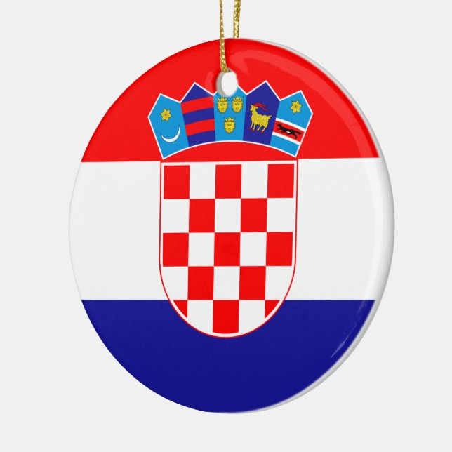 Ornamento De Cerâmica Bandeira da Croácia (Esquerda)