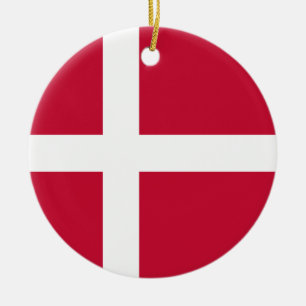Ornamento De Cerâmica Bandeira da Dinamarca