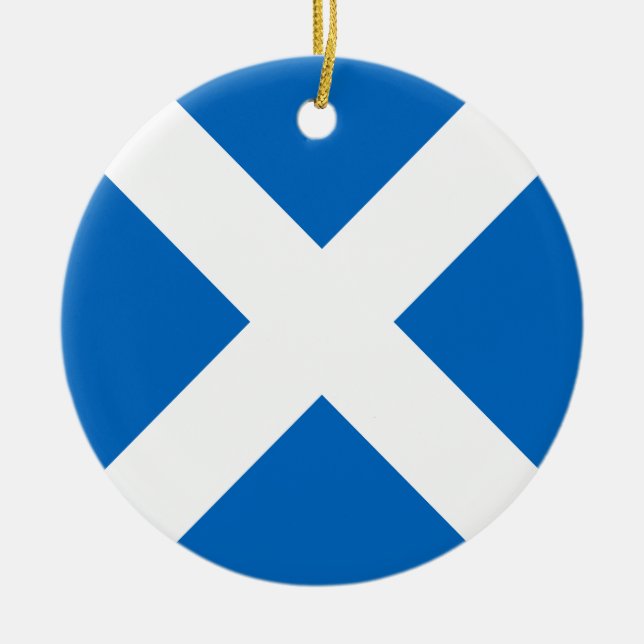 Ornamento De Cerâmica Bandeira da Escócia (Frente)