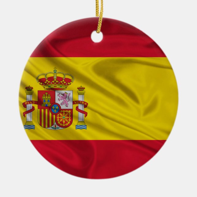 Ornamento De Cerâmica Bandeira da espanha (Frente)