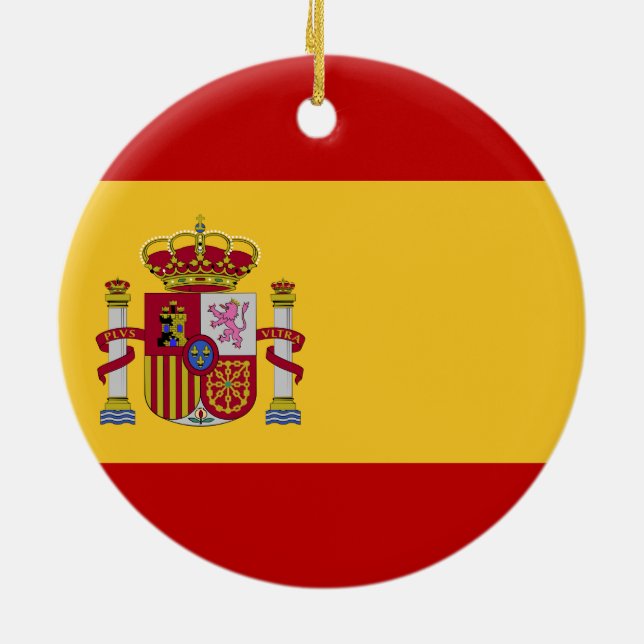 Ornamento De Cerâmica Bandeira da espanha (Traseira)