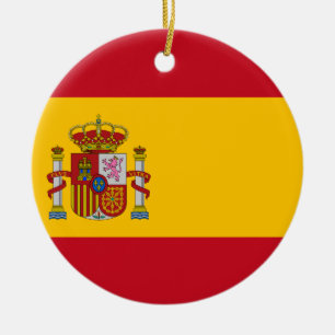 Ornamento De Cerâmica Bandeira da espanha - Bandera de España - bandeira