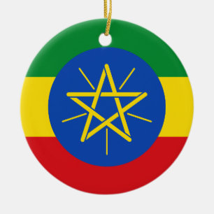 Ornamento De Cerâmica Bandeira da Etiópia