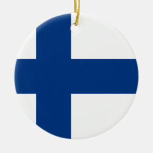 Ornamento De Cerâmica Bandeira da Finlândia