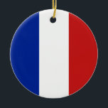 Ornamento De Cerâmica Bandeira da França<br><div class="desc">Bandeira da França</div>