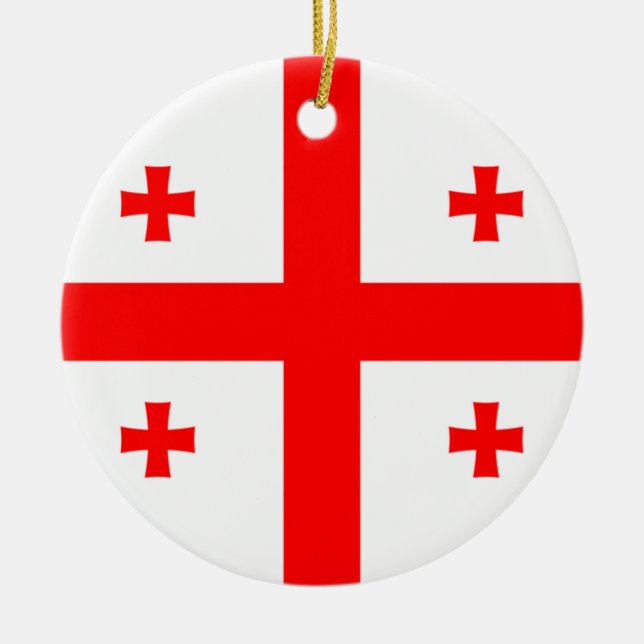 Ornamento De Cerâmica Bandeira da Geórgia (Frente)