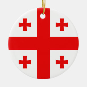 Ornamento De Cerâmica Bandeira da Geórgia