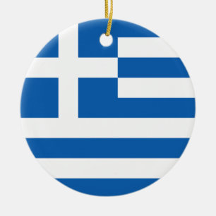 Ornamento De Cerâmica Bandeira da Grécia