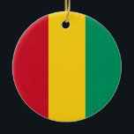 Ornamento De Cerâmica bandeira da Guiné<br><div class="desc">Um presente ideal para todos aqueles que são patrióticos do seu país!</div>