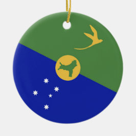 Ornamento De Cerâmica bandeira da Ilha do Natal