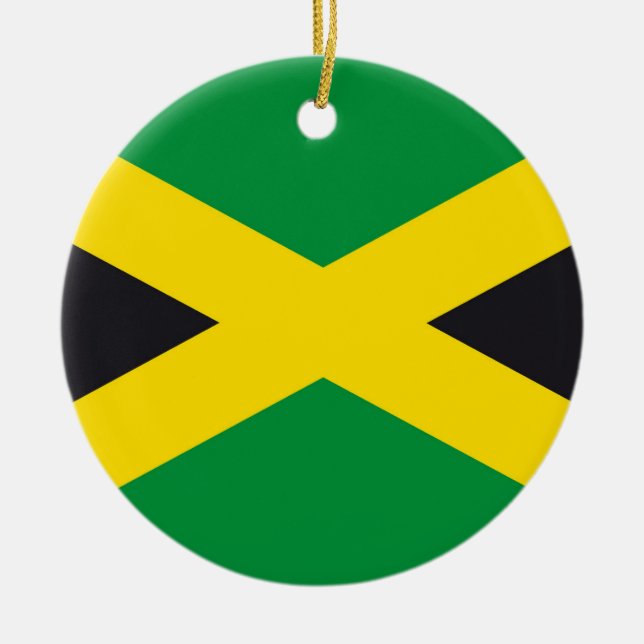 Ornamento De Cerâmica bandeira da Jamaica (Frente)