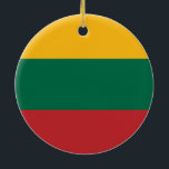 Ornamento De Cerâmica Bandeira da Lituânia<br><div class="desc">Bandeira da Lituânia</div>