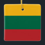 Ornamento De Cerâmica Bandeira da Lituânia (lituana)<br><div class="desc">Produtos de Sinalizador Mundial Personalizáveis - Sinta-se livre para adicionar seu próprio texto.</div>