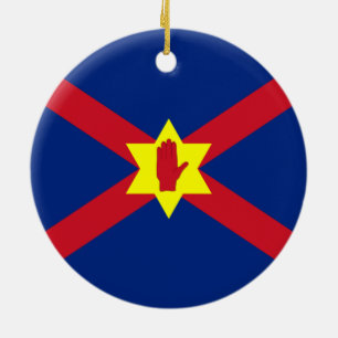 Ornamento De Cerâmica Bandeira da Nação Ulster (Irlanda Norte)